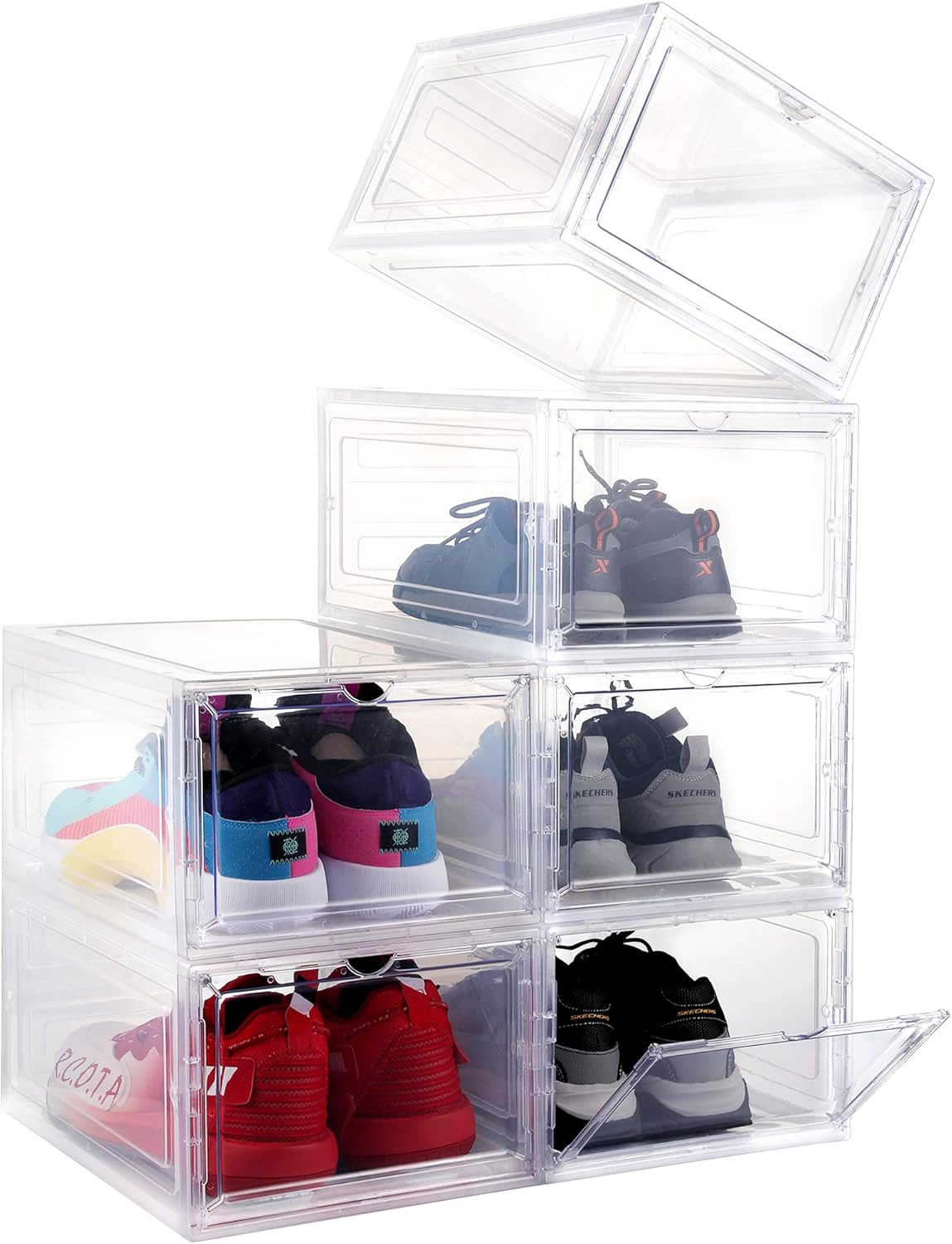 Lecone Shoe Box Storage Containers, Drop Front Shoe Kuwait | Ubuy